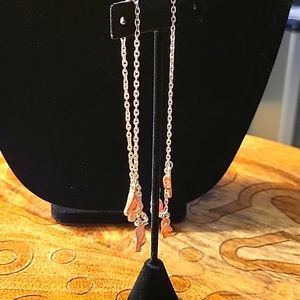 Two Silver Plated Flip-flops Bracelets